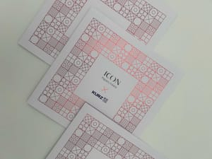 Einladungskarte mit Heißfolienprägung